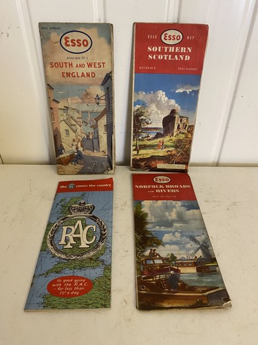 Vintage esso road maps rac - esso,
