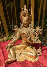 Fine Green Tara Statue Made Of