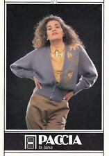 PACCIA LA LANA LADIES FLOWER DESIGN CARDIGAN KNITTING PATTERN - 32-42"