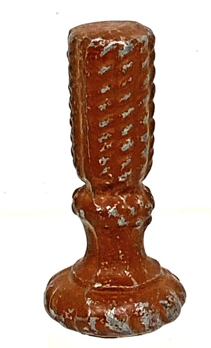 Vintage brown painted metal - brown,