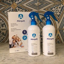 2 X 400 ml Allergoff Allergen Neutralising Spray | Dust Mite Pollen Human Pet