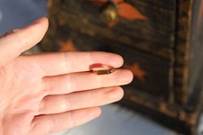Vintage 9ct Gold Mini Signet Ring Tigers Eye Size P