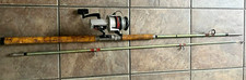 Vintage 8ft Fishing Rod Cork Handle & Shakespeare Omni 070 Reel Spool Line