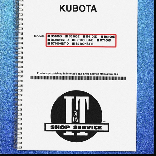 Kubota b5100d b6100d e - kubota, b6100d/e