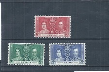 Ceylon stamps. 1937 GVI