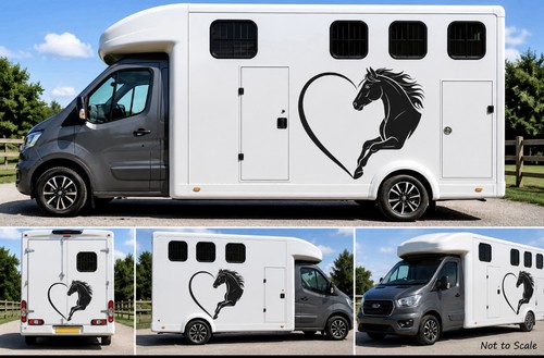 Horse box vinyl decal heart - vinyl,