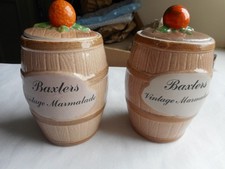 Pair of Vintage Govancroft Ceramic "Baxter's Vintage Marmalade" Jars
