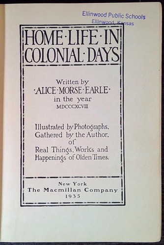 Home life colonial days by - home,