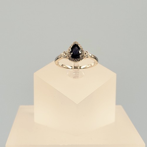 Silver iolite ring natural - iolite,