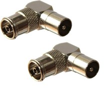Pair of TV Aerial Coax Plug to