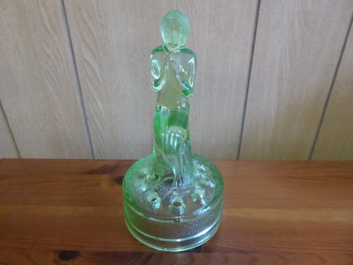 Vintage green glass art deco - green,