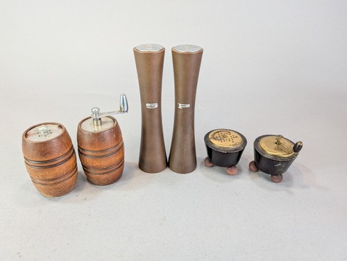Vintage wood wooden salt and - vintage,