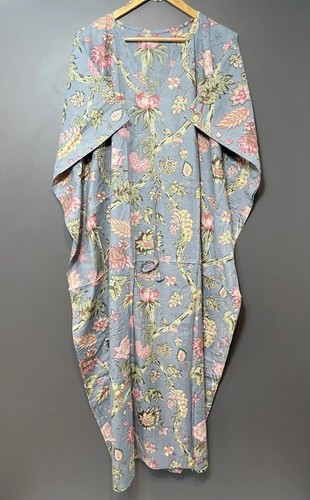 Indian cotton gray floral - indian,