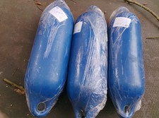 3 x Anchor Marine Boat Double Ended Side Fenders 55 x 15cm Royal blue
