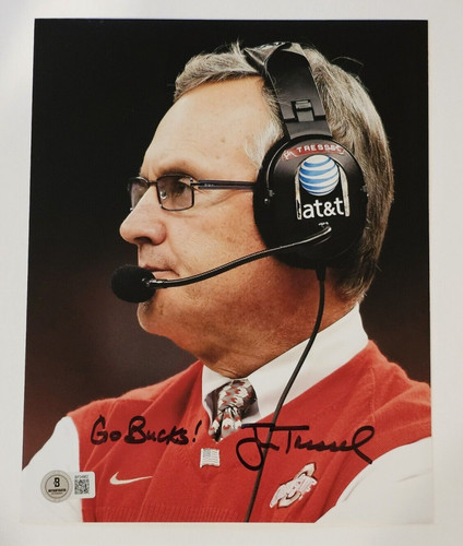 Jim tressel signed 8x10 - jim,