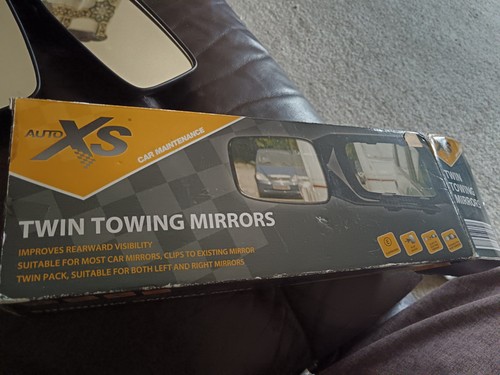 Twin towing mirrors black auto - twin,