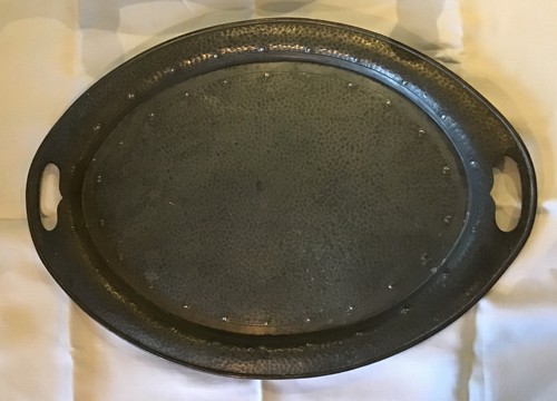 Large antique solid pewter - antique,