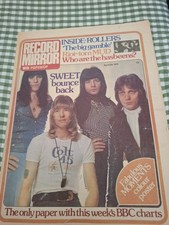 SWEET Cover Rare Vintage RECORD MIRROR Magazine 5th APRIL 1975 Bay City Mud Nme