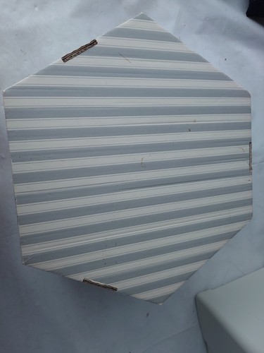 Hat storage box large striped - box,
