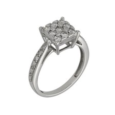 Ladies 9ct White Gold Diamond