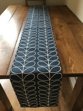 Orla Kiely Whale Navy stemFabric Table Runner 44”(113cm ) x 10.5 (27cm )unlined
