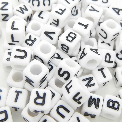 100 6mm white black letter - 6mm,