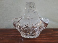 CUT GLASS/CRYSTAL BON BON/SWEET POSY BASKET approx 6" in length