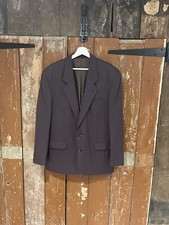 Debenhams Classics Wool Suit Jacket Blazer Men's Size 40" R Pure Wool Brown