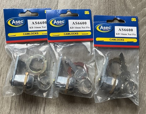 Asec 16mm cam locks keys - asec,