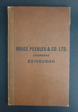 Bruce Peebles & Co. Ltd Engineers Mechanical Calculation & Diagram Workbook 1913