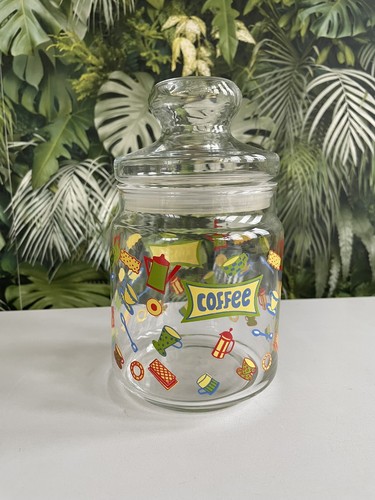 Retro coffee jar clear glass - retro,