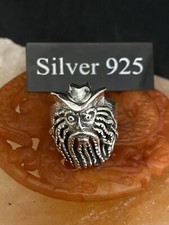Silver Cowboy With Octopus Beard Ring ( Chunky )