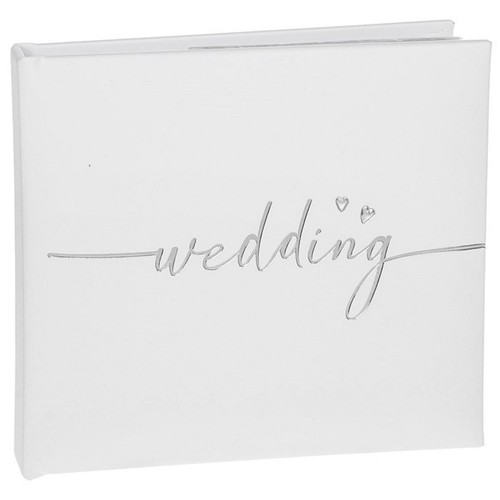 Wedding day white photo album - white,