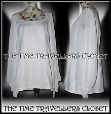 NEW KATE MOSS TOPSHOP IVORY SHIFT MINI DRESS OPEN SPLIT CHIFFON SLEEVES UK 10 38