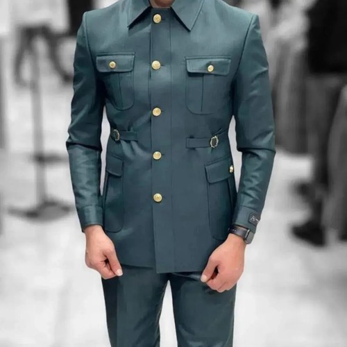 Men formal suit safari - men's,