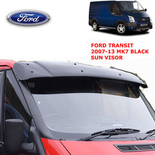 FORD TRANSIT MK6 MK7 2000-2014 ABS BLACK ACRYLIC SOLID SUNVISOR SUN VISOR