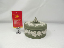 Wedgewood Green Jasperware Lidded Pot                           JL3