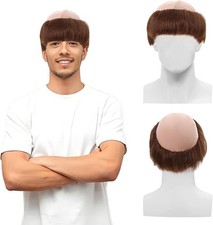 Short Brown Wig, Bald Funny