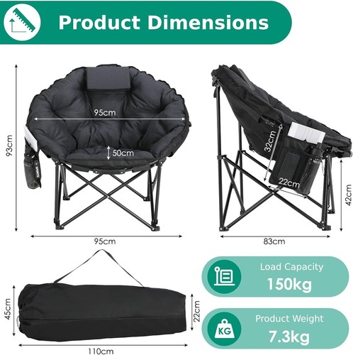 Folding moon chair round - folding,