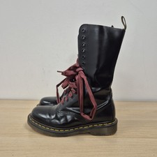 Dr Martens 1914 Black Smooth Leather Mid Calf 14 Holes Boots Size Uk 5 Eu 38 #