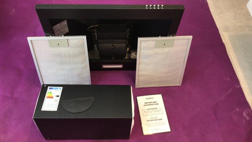 60cm black chimney - black, cooker