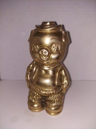 Vintage brass coin - brass, bank