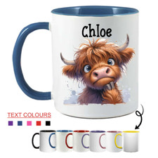 Highland cow Personalised mug