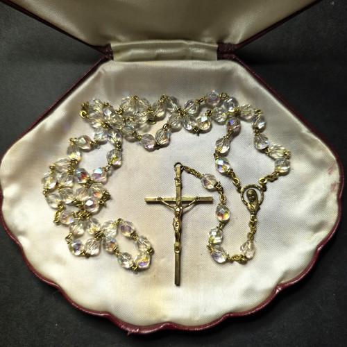 Rosary necklace clear - rosary,