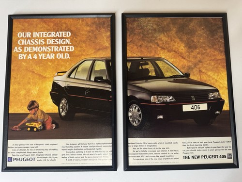 Framed original peugeot 405 - framed,