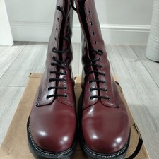 Solovair Mens Oxblood 11 Eye Derby Boots Size 12 UK
