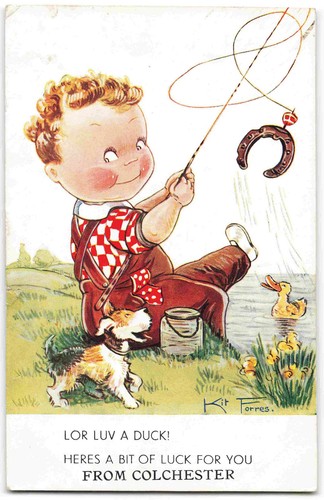 Forres comic postcard boy - postcard,