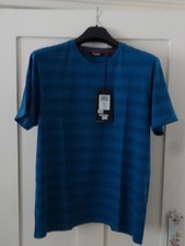 ROHAN ELEMENT T SHORT SLEEVE MEN'S COLOUR TEAL STRIPE SIZE Medium New