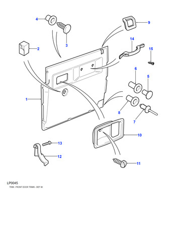 Land rover door handle - land, bezel