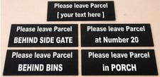Please Leave Parcel Door Sign